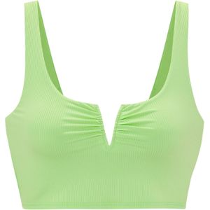 Look - Bikinitop - Lichtgroen - Rib-look - Verwijderbare Softcups