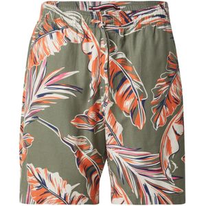 TOMMY HILFIGER Broek 'MERCER'  donkerblauw / groen / koraal / offwhite