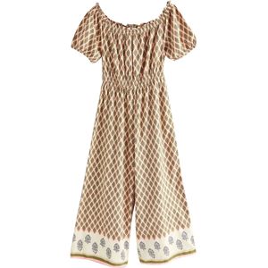 Next Jumpsuit  groen / spar / rosa / wit