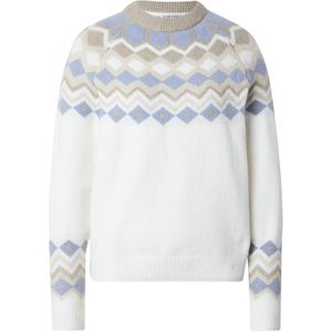 Eight2Nine Trui  duifblauw / lichtbruin / greige / wit