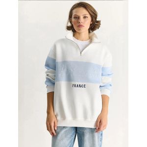 Bianco Lucci Sweatshirt  duifblauw / donkerblauw / wit