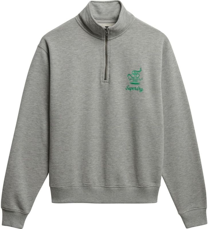 Superdry - Country Club Crest - Half Rits Trui - Losse Pasvorm