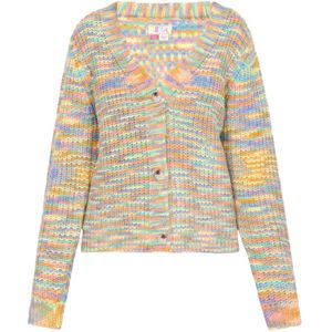 IZIA Gebreid vest  blauw / lichtgeel / lichtgroen