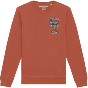Watapparel Sweatshirt ' Adventure is everywhere '  lichtbruin / gemengde kleuren