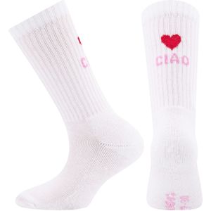 EWERS Sokken 'Ciao Amore'  pink / rood / wit