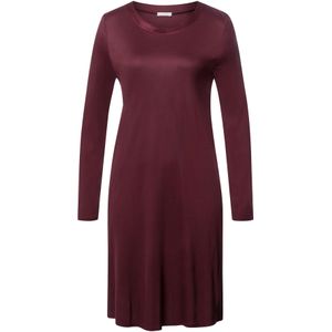 Hanro Nachthemd ' Central Grand '  bruin / bordeaux / roestrood