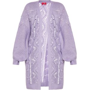 swirly Gebreid vest  lavendel