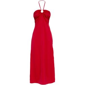 Influencer Jurk  robijnrood