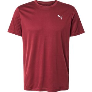 PUMA Functioneel shirt 'Essential'  wijnrood / wit