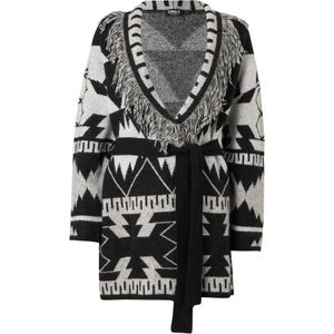 ONLY Gebreid vest 'ONLMICHIGAN'  lichtgrijs / zwart