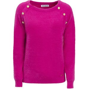 Influencer Trui  goud / fuchsia