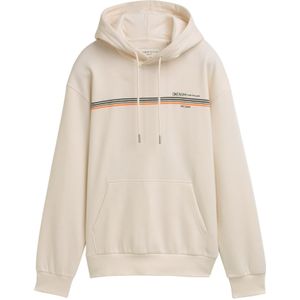 TOM TAILOR DENIM Sweatshirt  grijs / oranje / wit