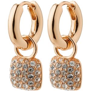 Pilgrim Oorbel ' Cindy '  rose-goud / transparant