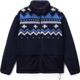 NAPAPIJRI Fleece jas 'T-Ansei'  navy / blauw denim / wit