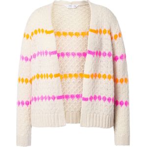 Angel of Style Gebreid vest  oranje / neonroze / offwhite