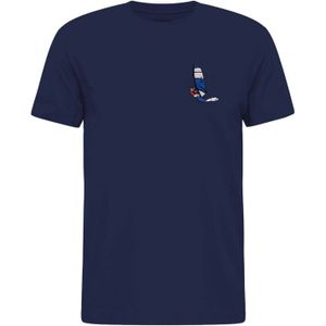 WESTMARK LONDON Shirt 'Embroidery'  marine / wit