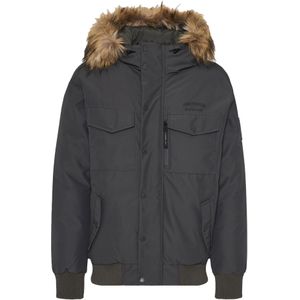 Funky Buddha Winterjas  donkergrijs