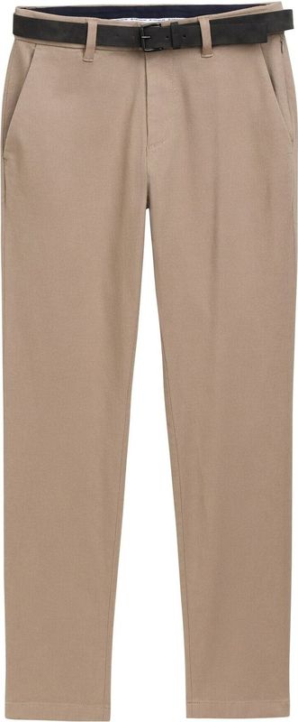 TOM TAILOR - Travis Slim - Chino Broek - Beige - Zigzagstructuur