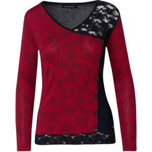 KOROSHI Shirt  donkerrood / zwart