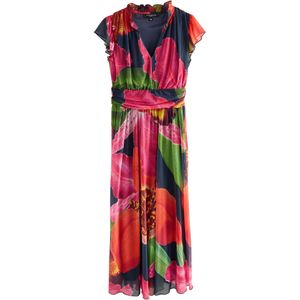 Next Jurk  navy / spar / donkerroze / cranberry