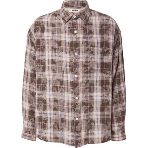 Woodbird Overhemd 'Jong'  lichtbeige / enziaan / chocoladebruin / rosa