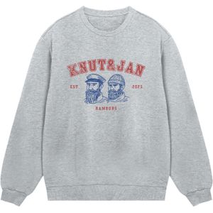 F4NT4STIC Sweatshirt 'Knut & Jan Hamburg'  blauw / grijs / rood