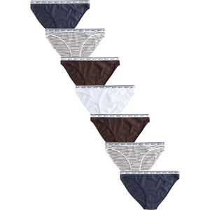 Next Slip  navy / chocoladebruin / wit