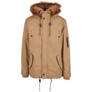 Brandit Tussenparka 'Fish Tail'  chocoladebruin / lichtbruin / zwart