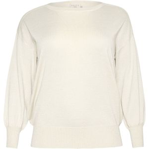 KAFFE - KC Regitta - Trui - Wit - Effen - Lange Mouw