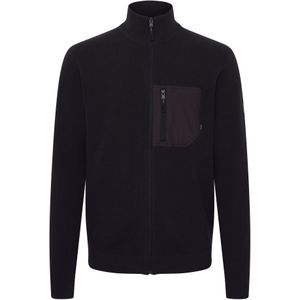 INDICODE JEANS Gebreid vest 'Medan'  zwart