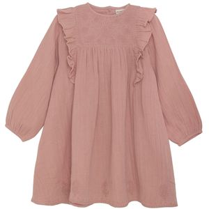 MINYMO Jurk ' MIDress LS w. Emb '  oudroze