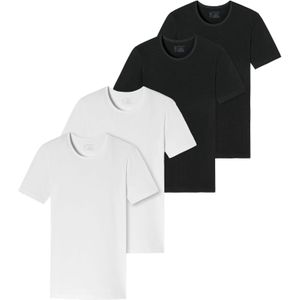 SCHIESSER Shirt  zwart / wit