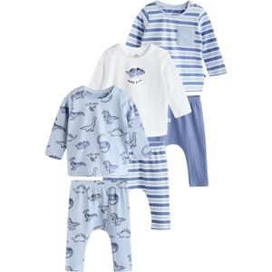 Next Set  navy / pastelblauw / wit