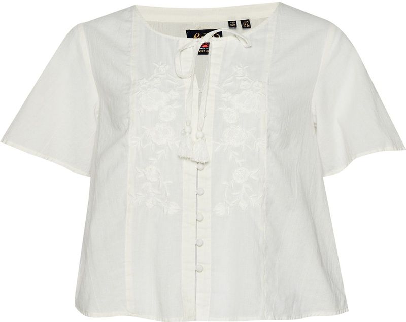Superdry - Korte Mouwen Hoge Hals T-shirt - Geborduurd