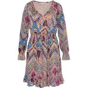 LASCANA Jurk  blauw / mosterd / lila