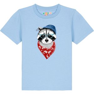 watabout.kids Shirt 'Waschbär'  lichtblauw