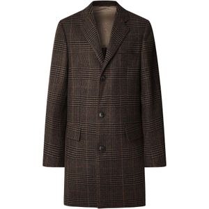 Hackett London Tussenjas 'Country Check'  camel / donkerbruin