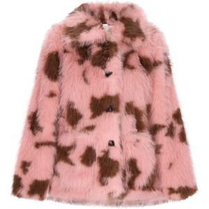 IZIA Winterjas  donkerbruin / oudroze