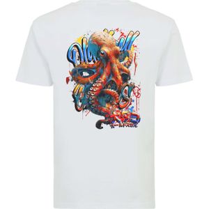Oldskull Shirt 'Worldvibe Tentacle Spectacle'  blauw / rood / wit