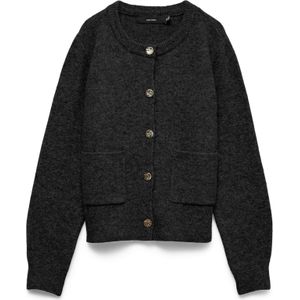 VERO MODA Gebreid vest 'VMNOVI'  zwart