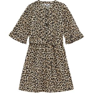 WE Fashion Jurk  beige / lichtbeige / zwart