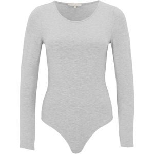 Les Lunes Shirt body 'ALENA'  lichtgrijs / grijs gemêleerd