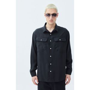 VAMOS CLO Overhemd  zwart / wit