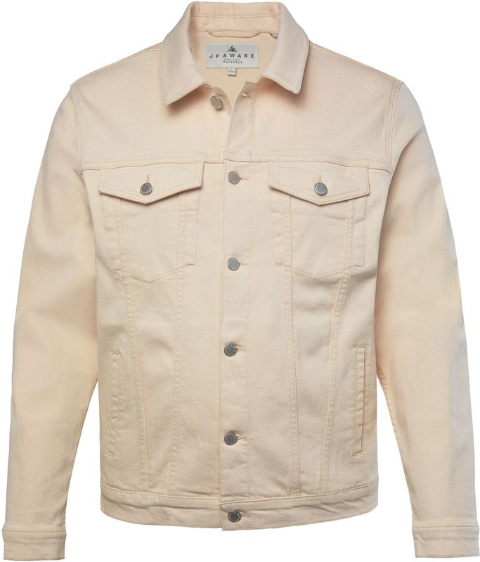 JP1880 - Tussenjas - Lichtbeige - Bikerjack - Effen