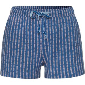 Vivance - Pyjamashort - Blauw/roze gestreept - Met een mooi motief
