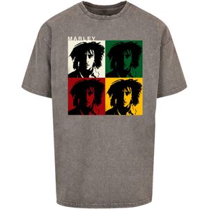 F4NT4STIC Shirt 'Bob Marley'  grijs gemêleerd