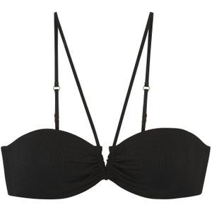 Copenhagen Studios - Nela - Bandeau-bikinitop - Zwart - Met V-vormige Cut-out
