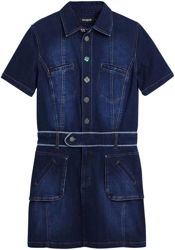 Desigual - Kort Spijkerjurk - Multicolor - Met Riem - AW25
