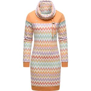 Ragwear Jurk 'Chlloe'  ecru / lichtblauw / oranje / framboos