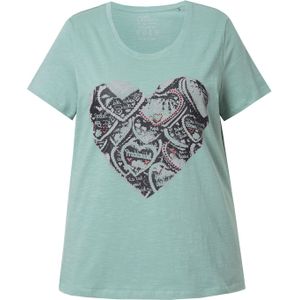 Ulla Popken Shirt  cyaan blauw / grijs